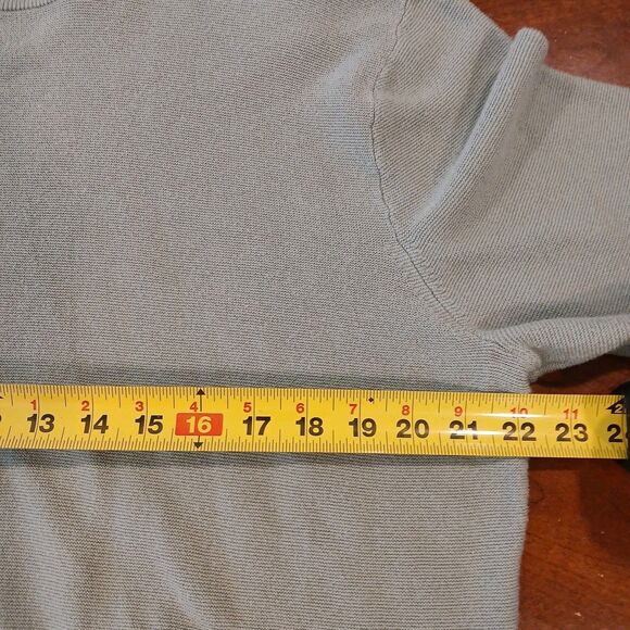 J Crew Sweatshirt Womens XL Mint Green Crew Neck Pullover Waffleknit Lightweight - Picture 10 of 12